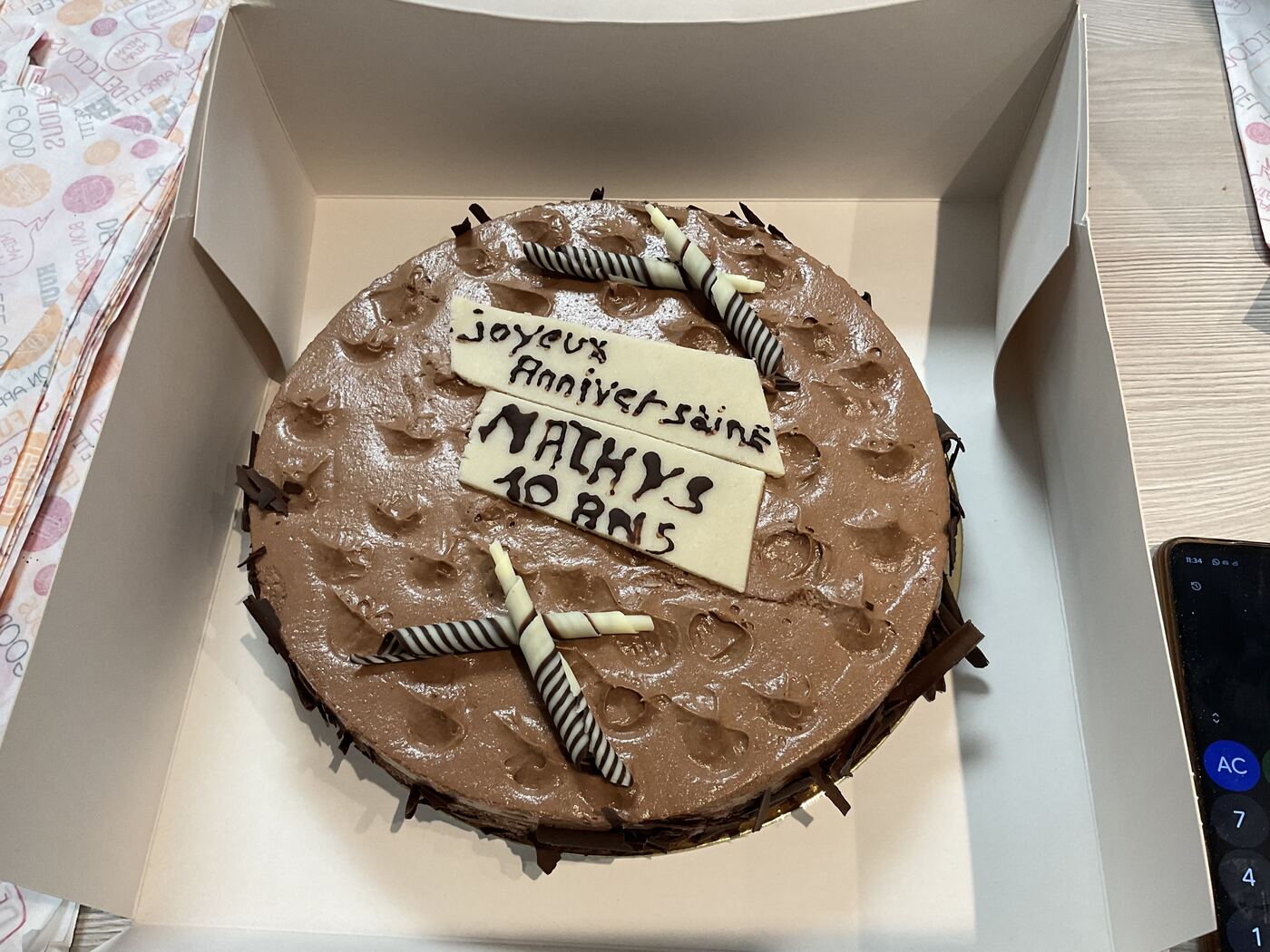 Gâteau d'anniversaire personnalisé